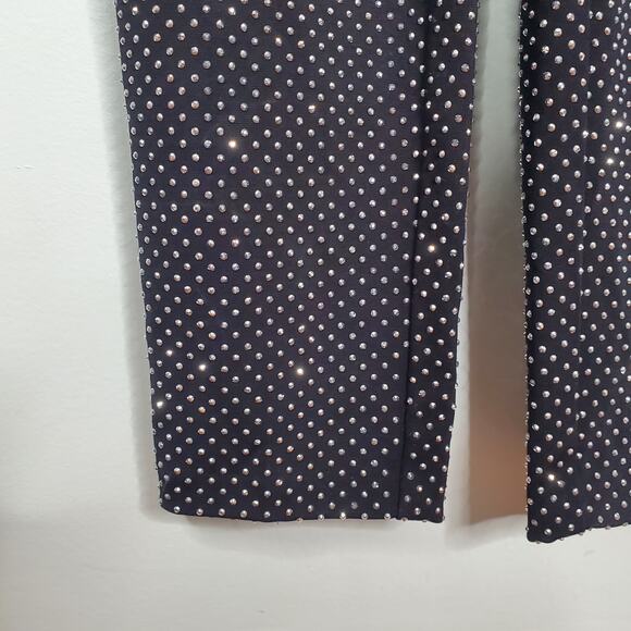 Alice and Olivia Freddie Stud Rhinestone Embellished Jumpsuit Long Sleeve Size 8 - Picture 13 of 16